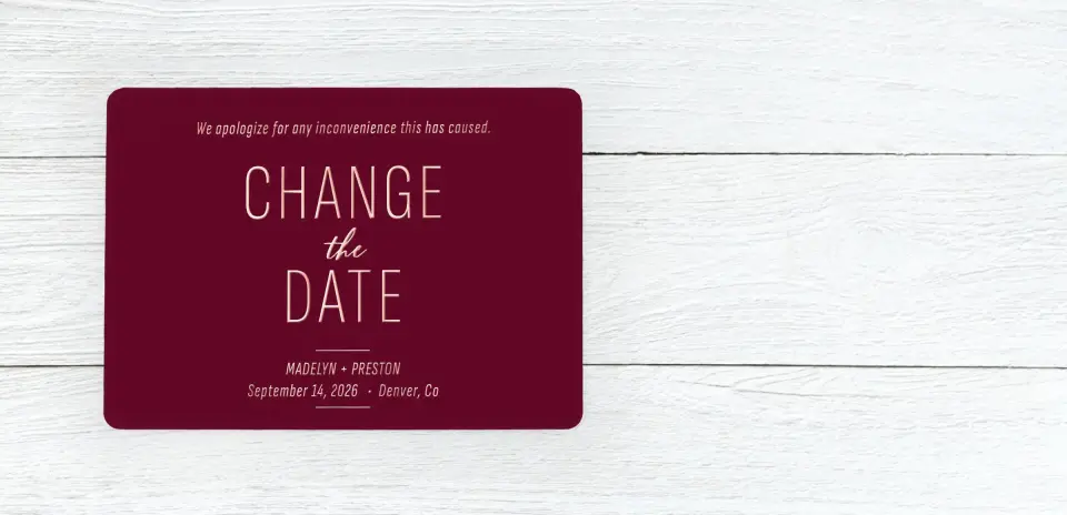 Save the Date Card Front