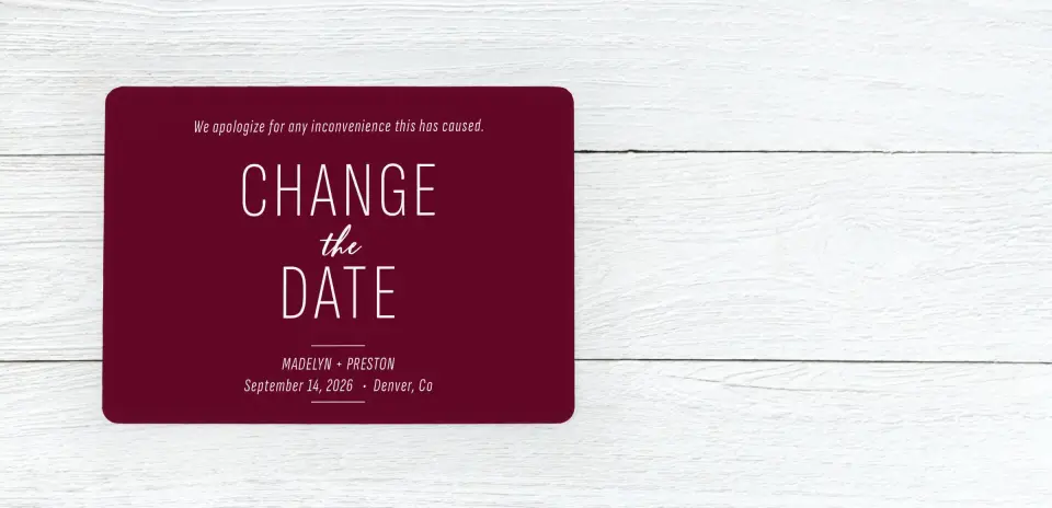 Save the Date Card Front