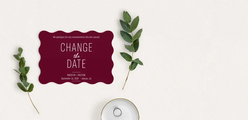 Save the Date Card with Optional Guest Addressing Service