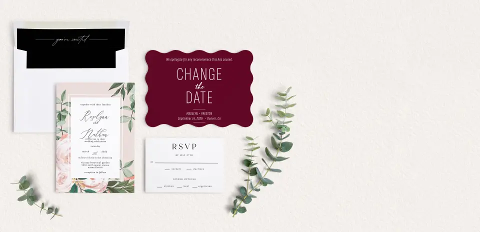 Front of Save the Date Card