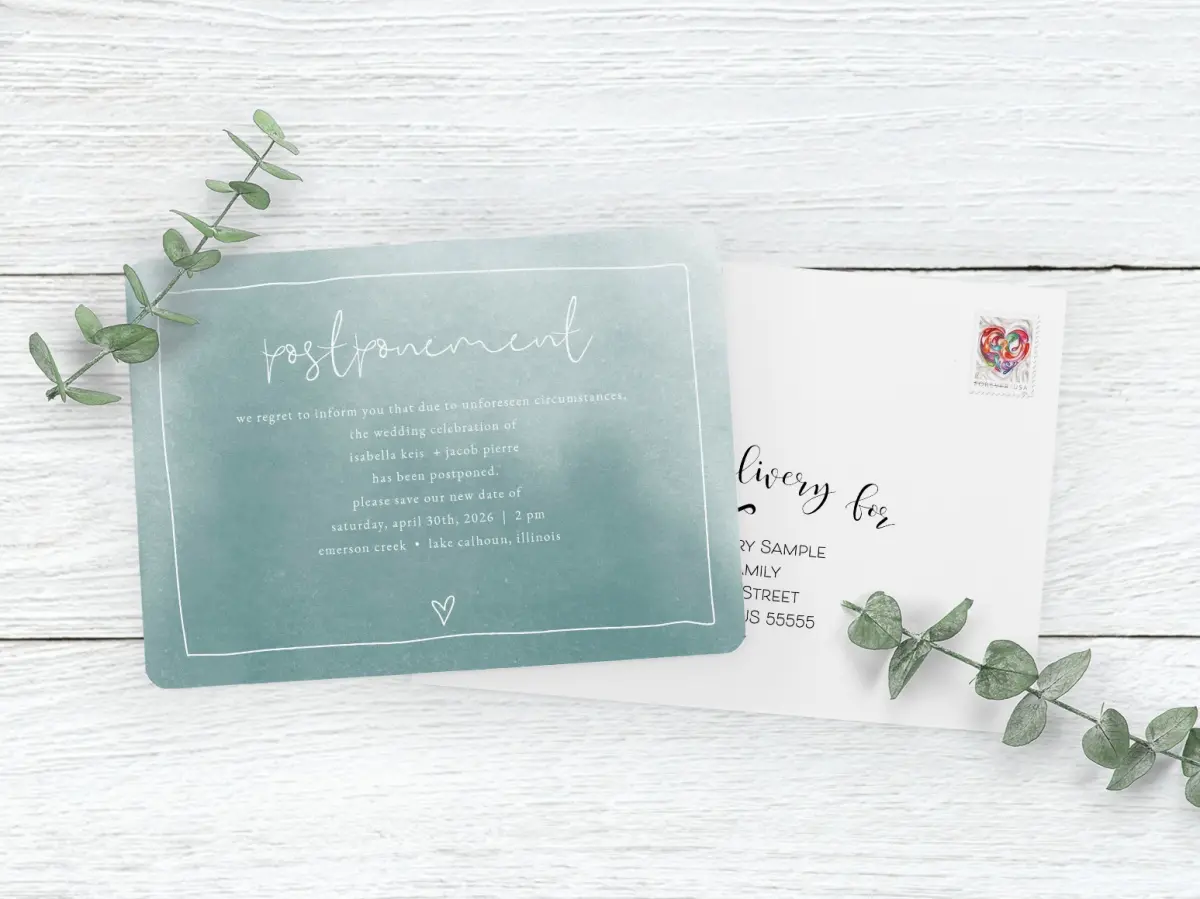 Save the Date Card with Optional Guest Addressing Service