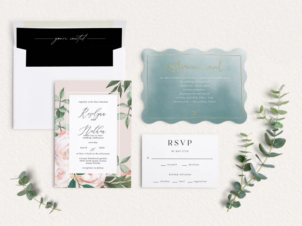 Front of Save the Date Card
