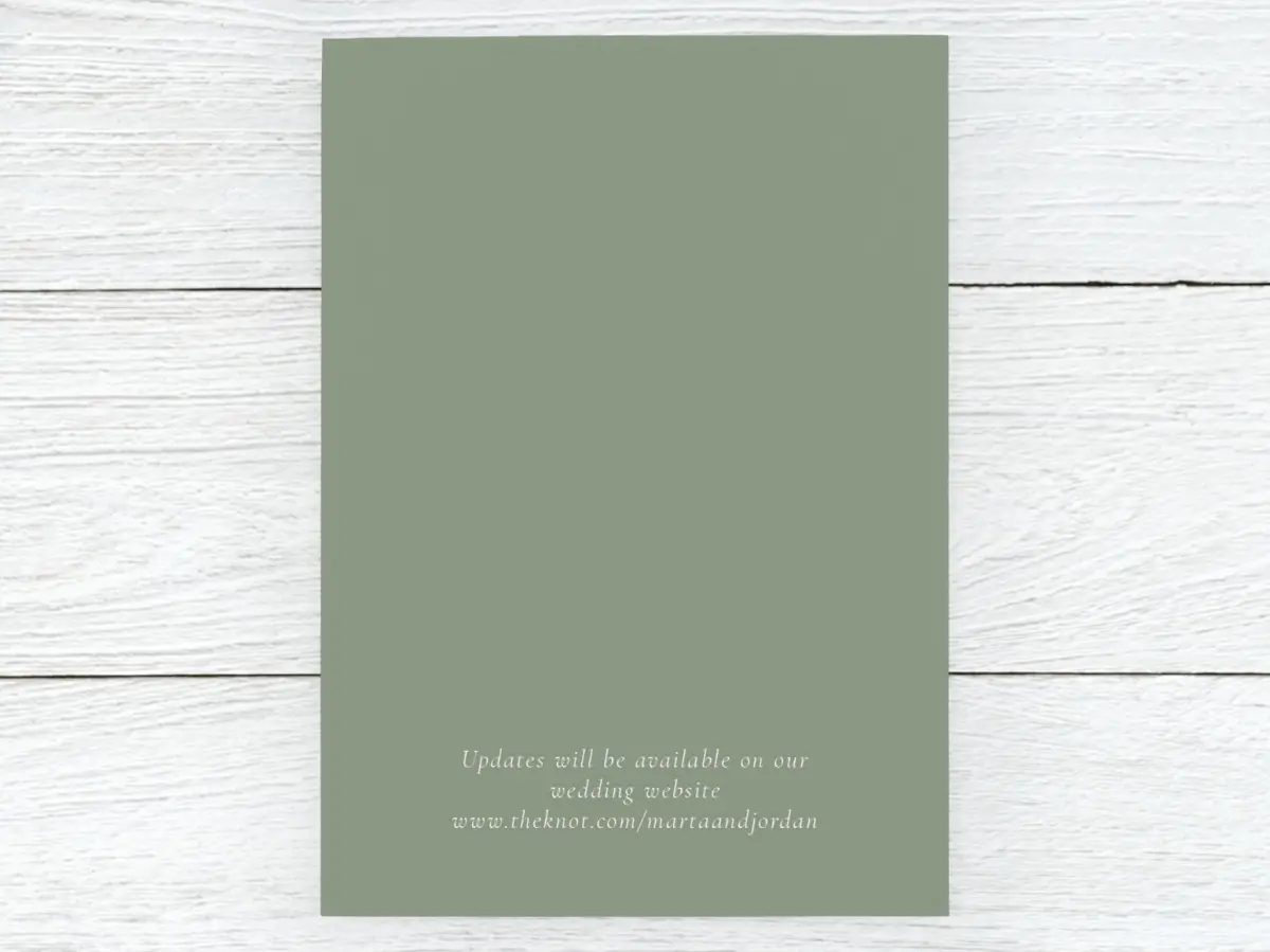 Save the Date Card Back