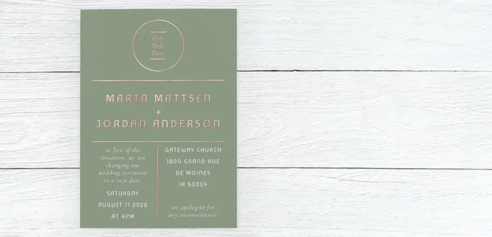 Save the Date Card Front