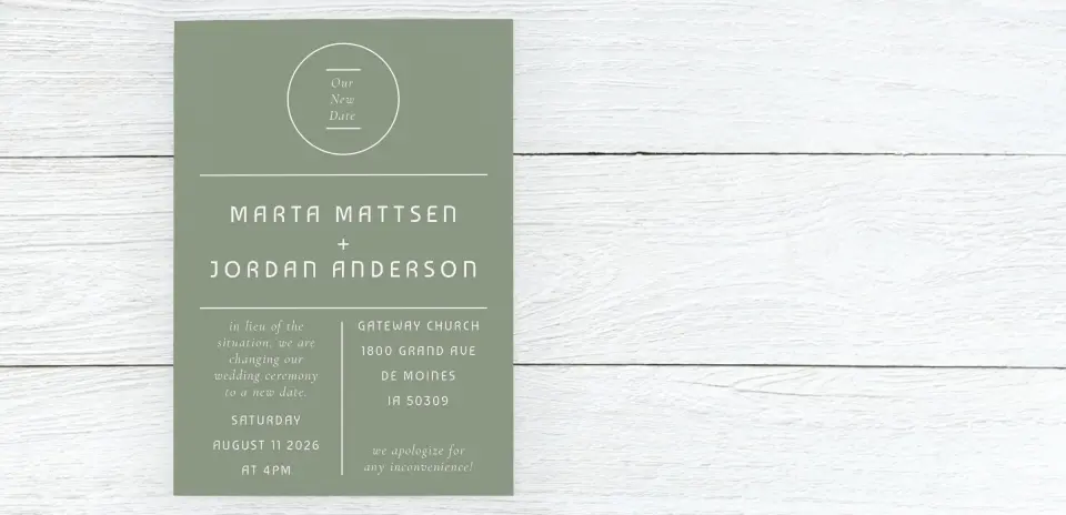 Save the Date Card Front