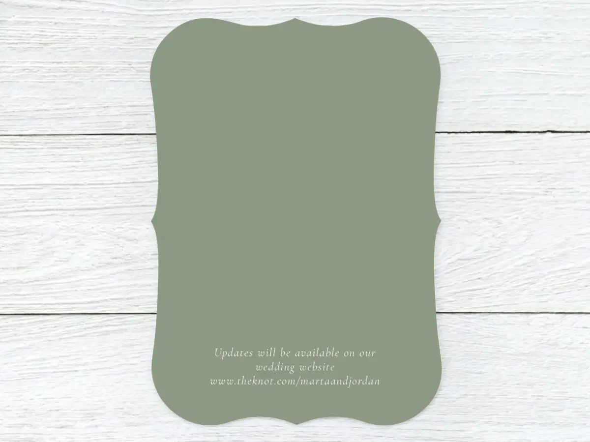 Save the Date Card Back
