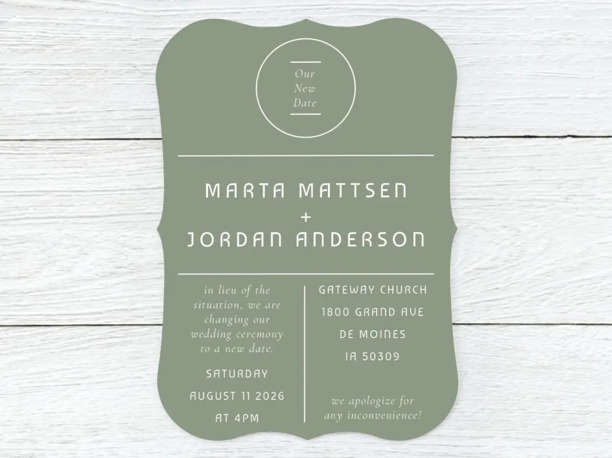 Save the Date Card Front