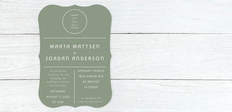 Save the Date Card Front