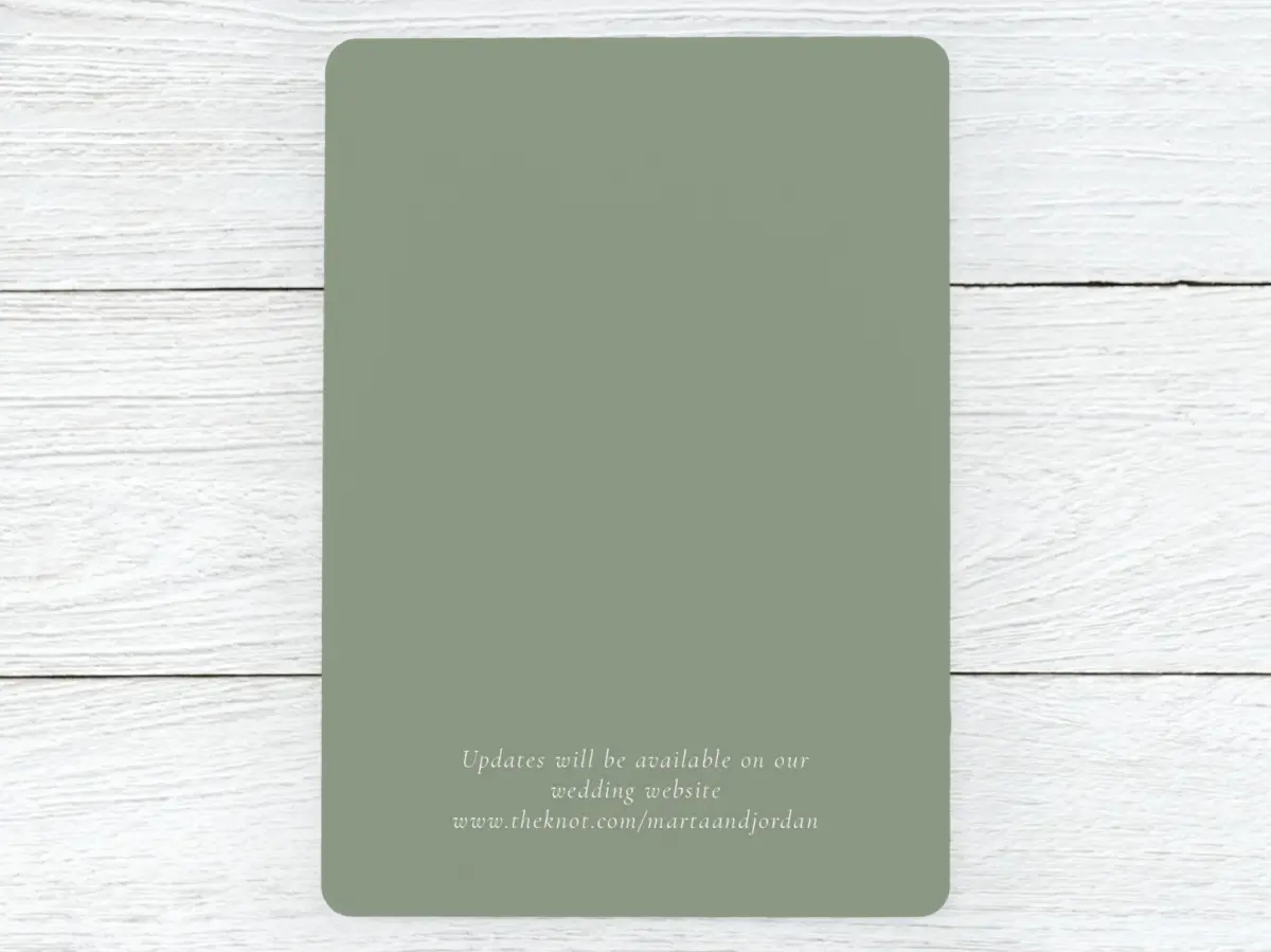 Save the Date Card Back