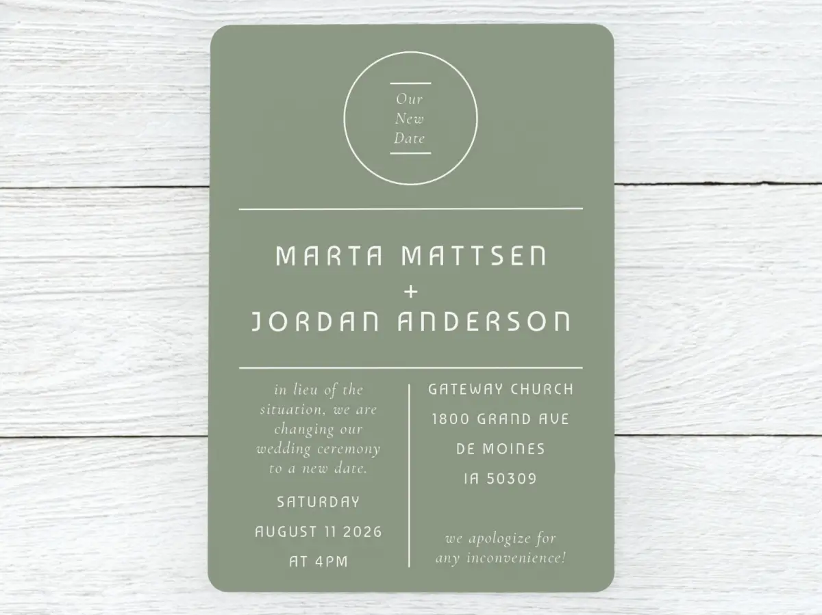 Save the Date Card Front