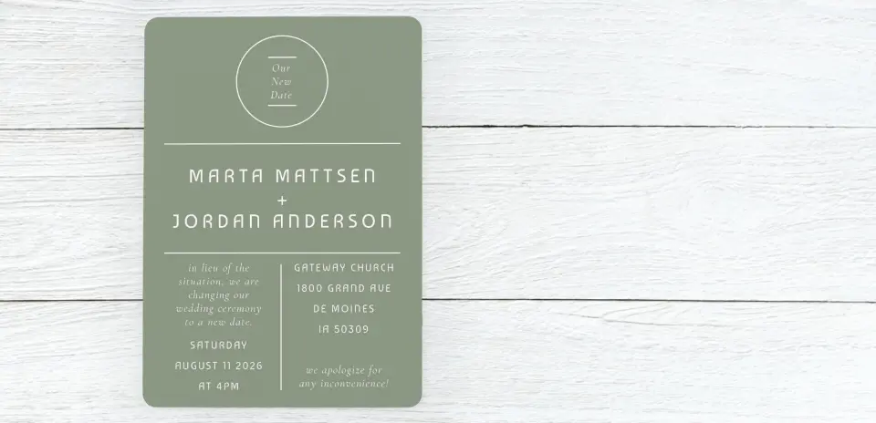 Save the Date Card Front