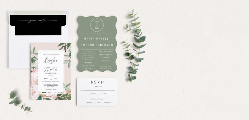 Front of Save the Date Card