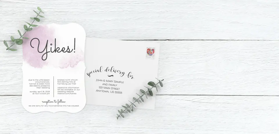 Save the Date Card with Optional Guest Addressing Service