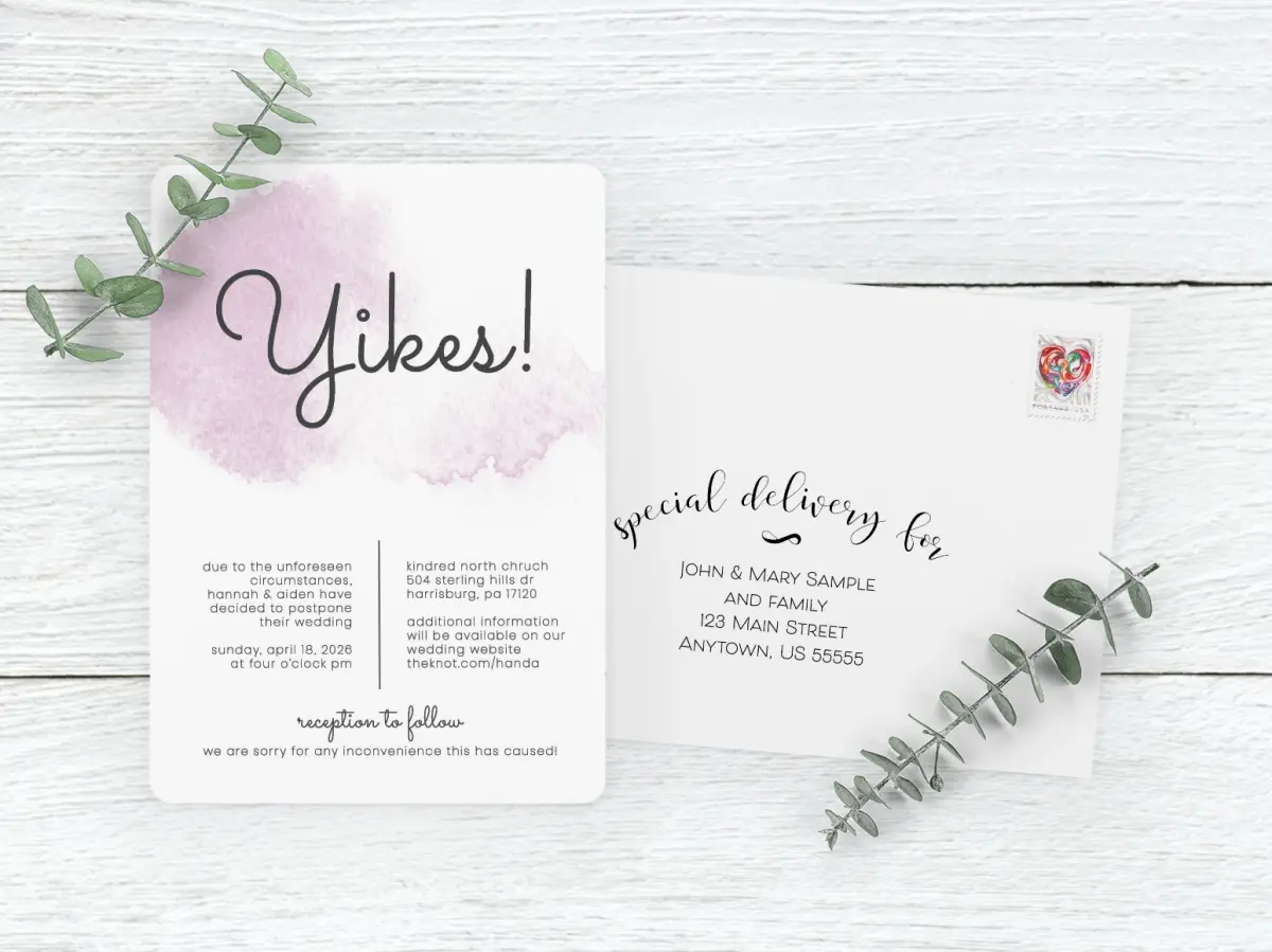 Save the Date Card with Optional Guest Addressing Service