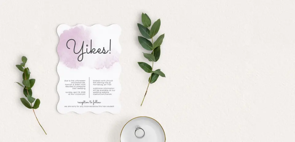 Save the Date Card with Optional Guest Addressing Service