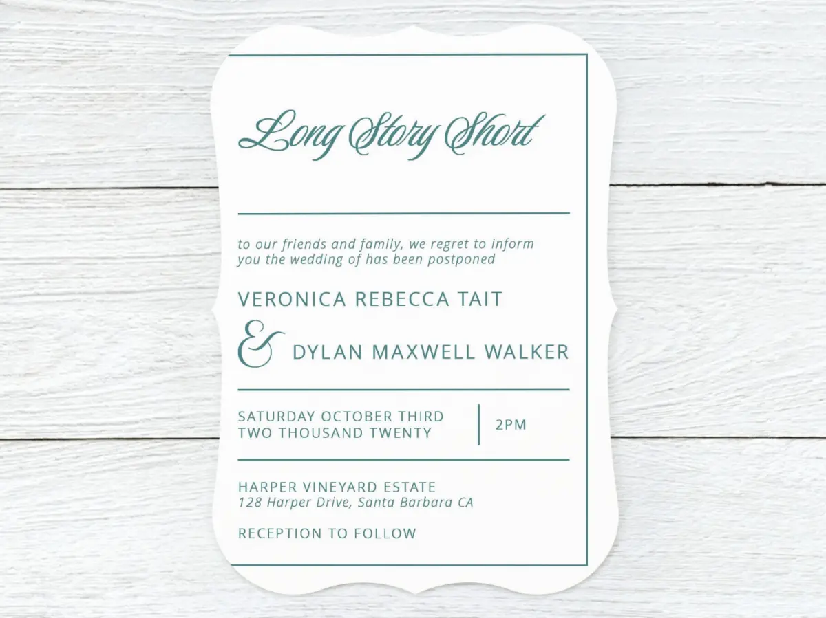 Save the Date Card Front