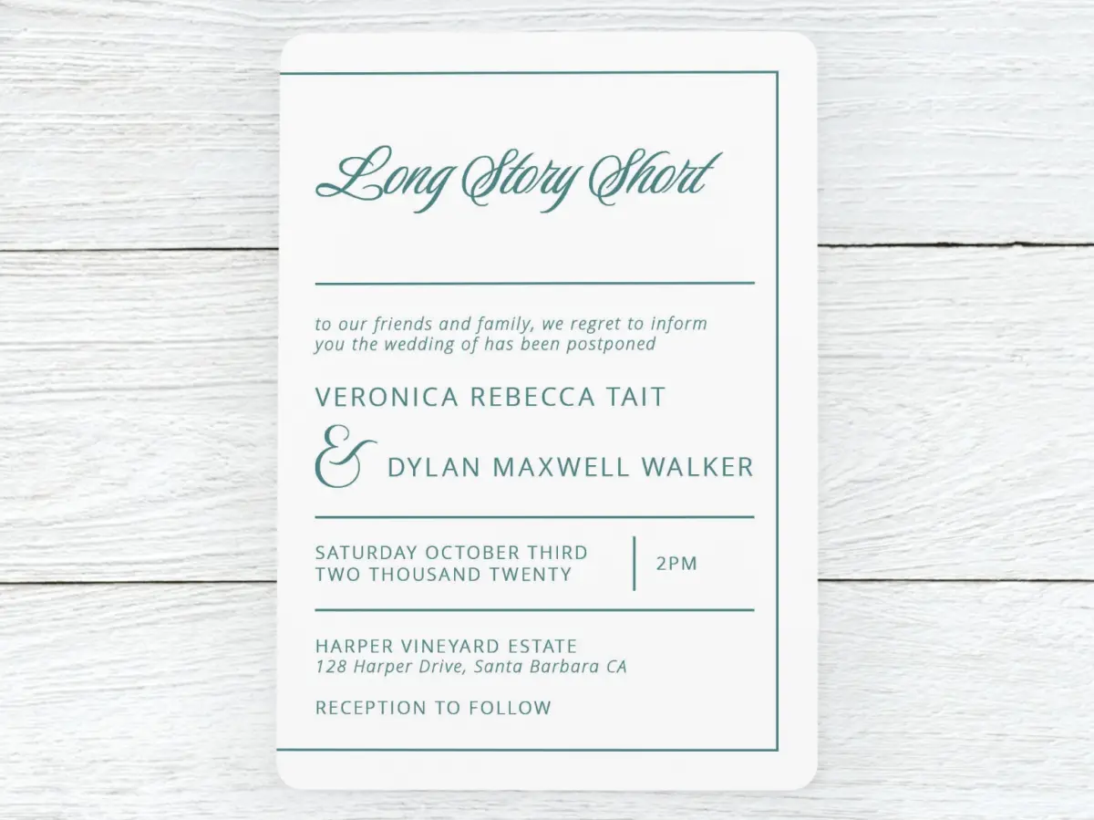 Save the Date Card Front