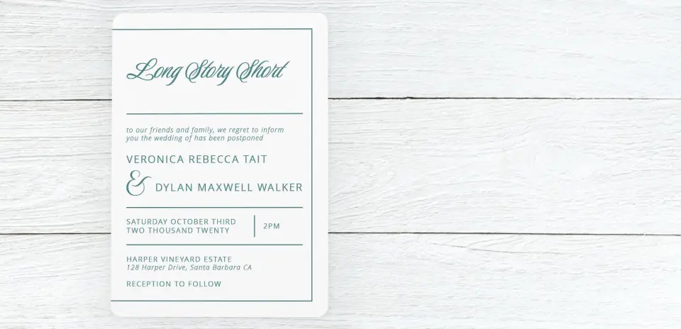Save the Date Card Front
