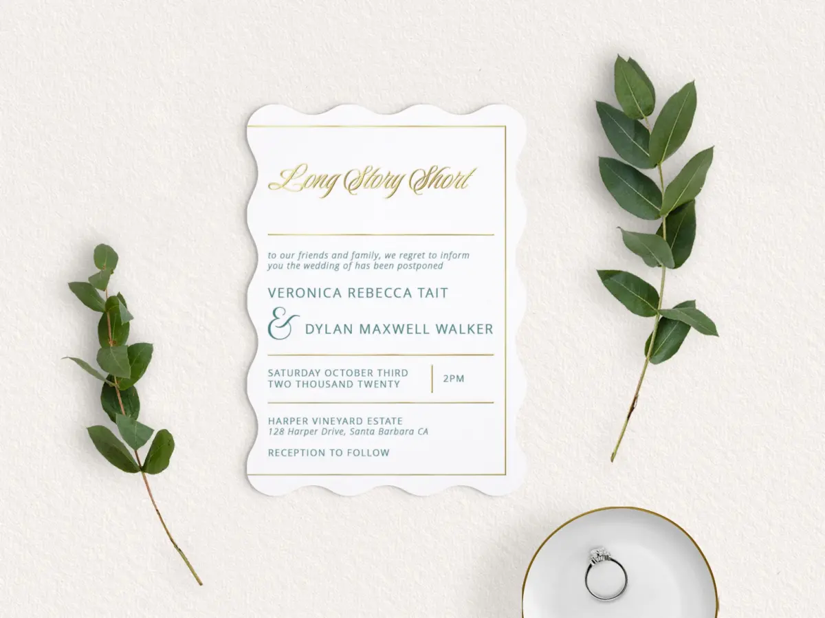 Save the Date Card with Optional Guest Addressing Service