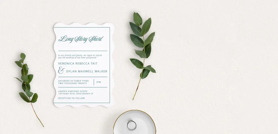 Save the Date Card with Optional Guest Addressing Service