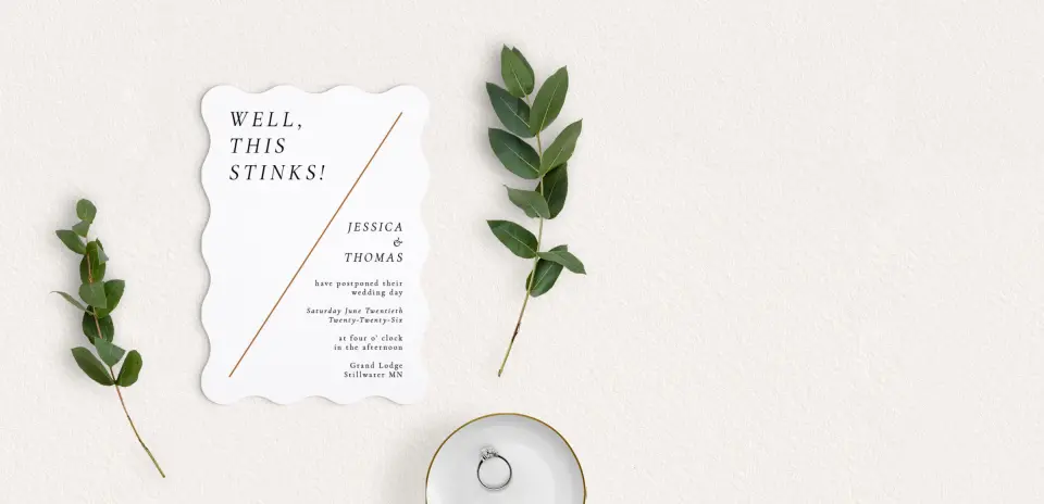 Save the Date Card with Optional Guest Addressing Service