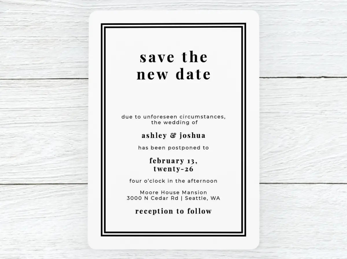 Save the Date Card Front