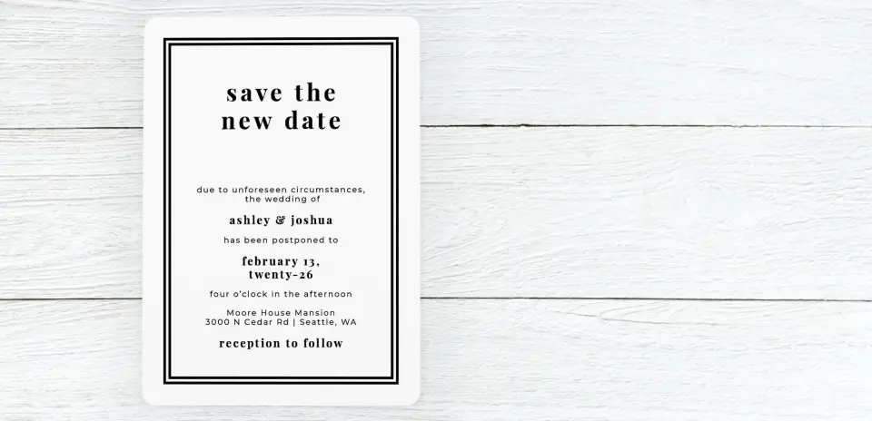 Save the Date Card Front