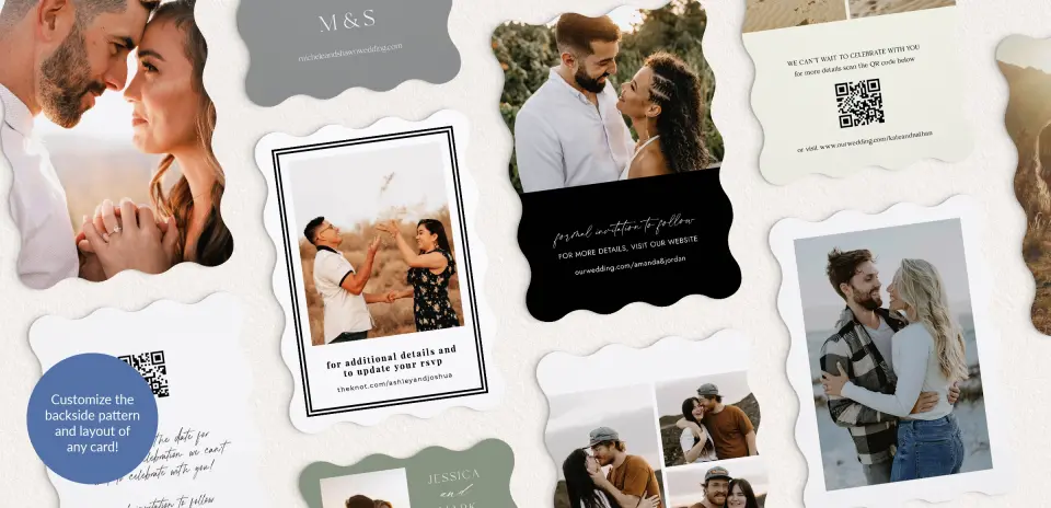Back of Save the Date Card