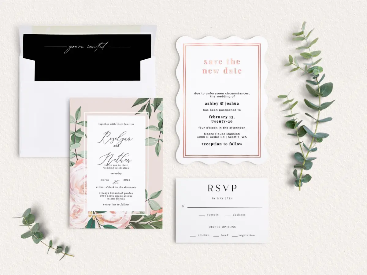 Front of Save the Date Card
