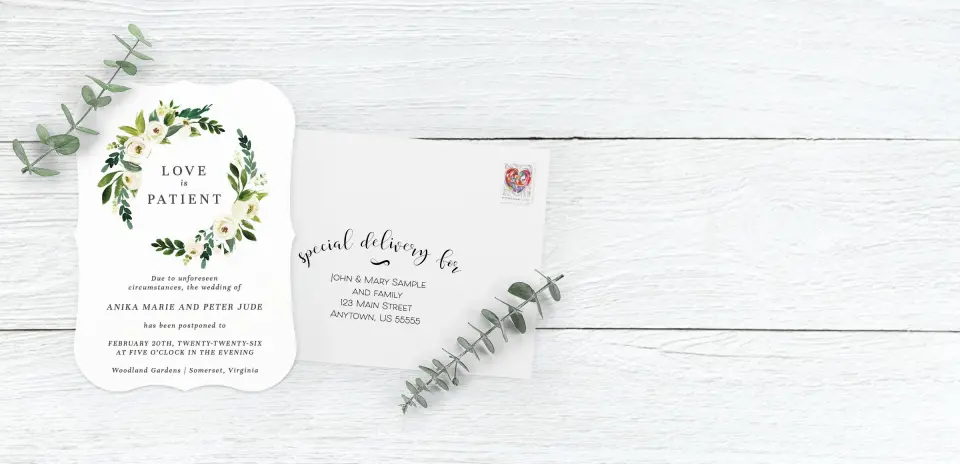 Save the Date Card with Optional Guest Addressing Service