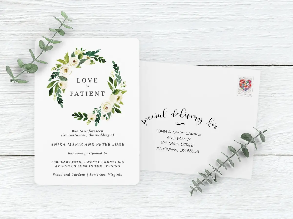 Save the Date Card with Optional Guest Addressing Service
