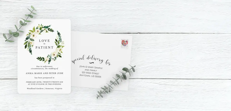 Save the Date Card with Optional Guest Addressing Service