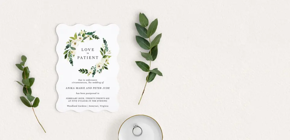 Save the Date Card with Optional Guest Addressing Service