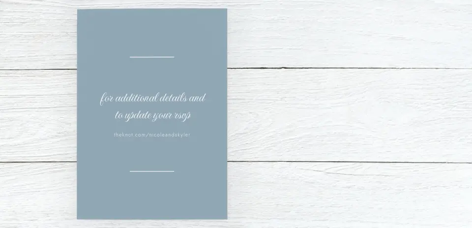 Save the Date Card Back