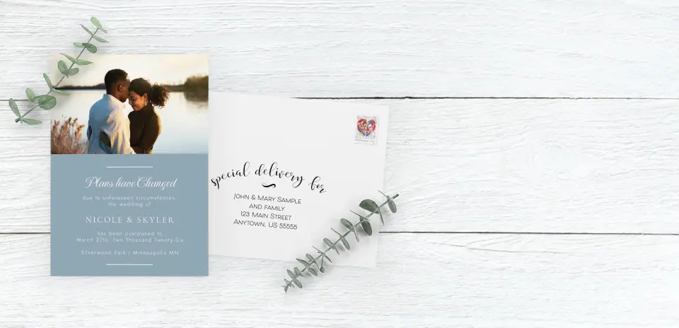 Save the Date Card with Optional Guest Addressing Service