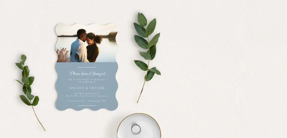 Save the Date Card with Optional Guest Addressing Service