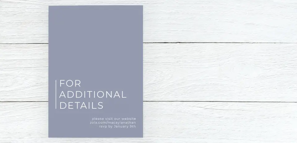 Save the Date Card Back
