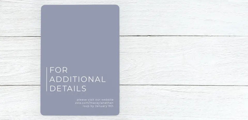 Save the Date Card Back