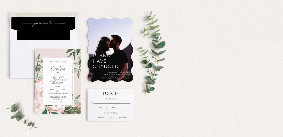 Front of Save the Date Card