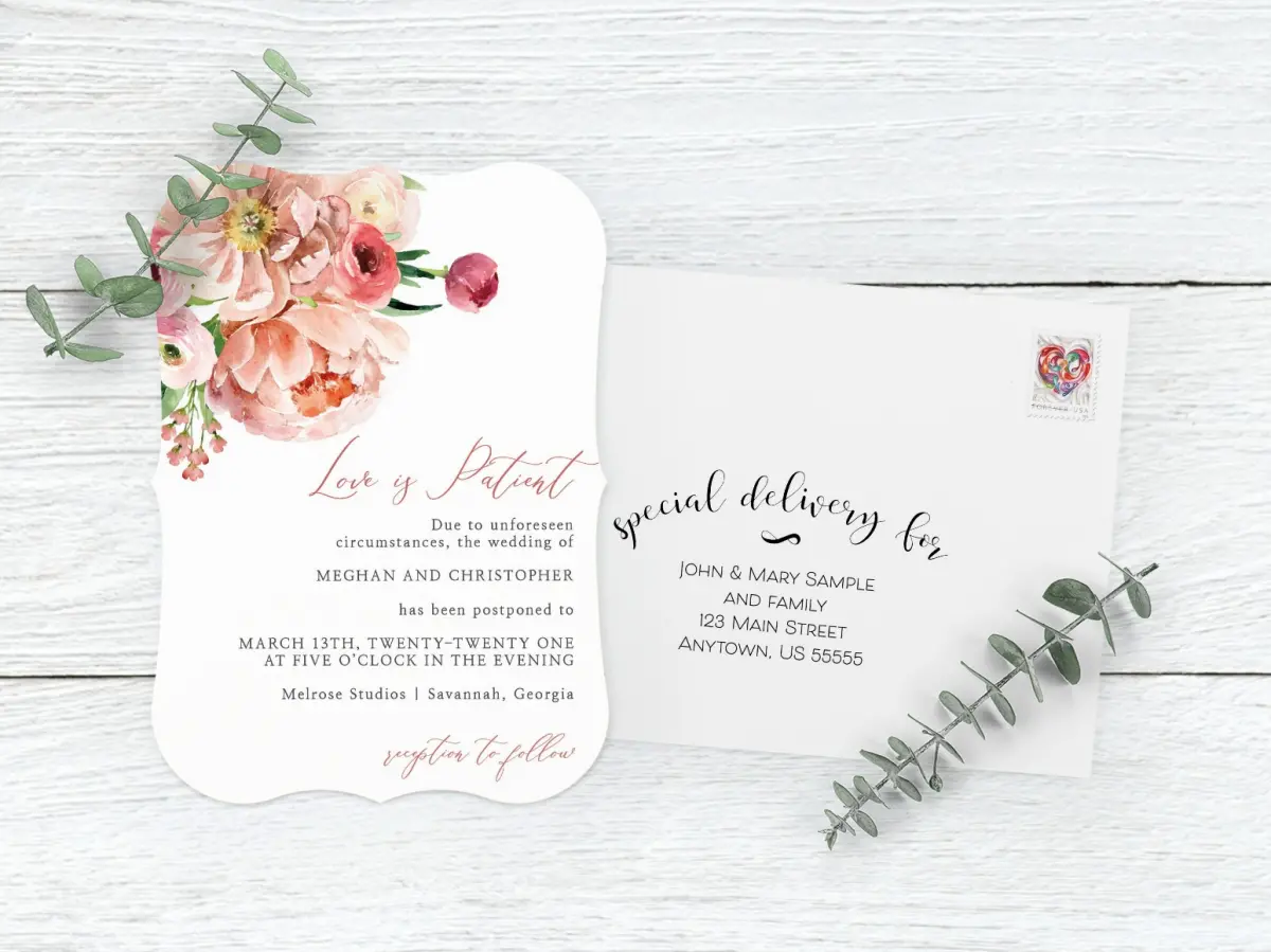 Save the Date Card with Optional Guest Addressing Service
