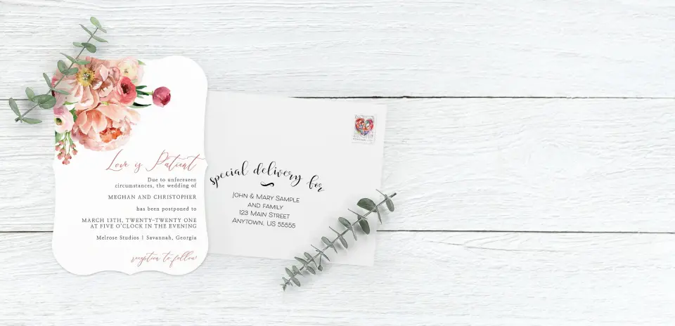 Save the Date Card with Optional Guest Addressing Service