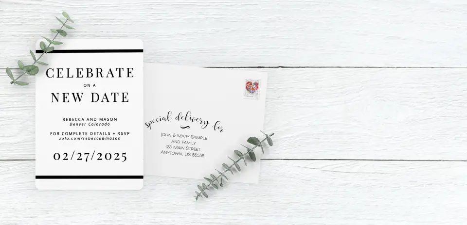 Save the Date Card with Optional Guest Addressing Service