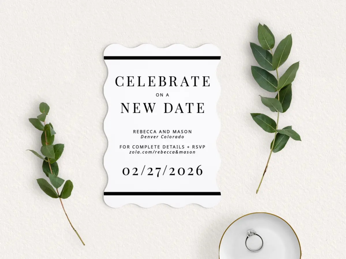 Save the Date Card with Optional Guest Addressing Service