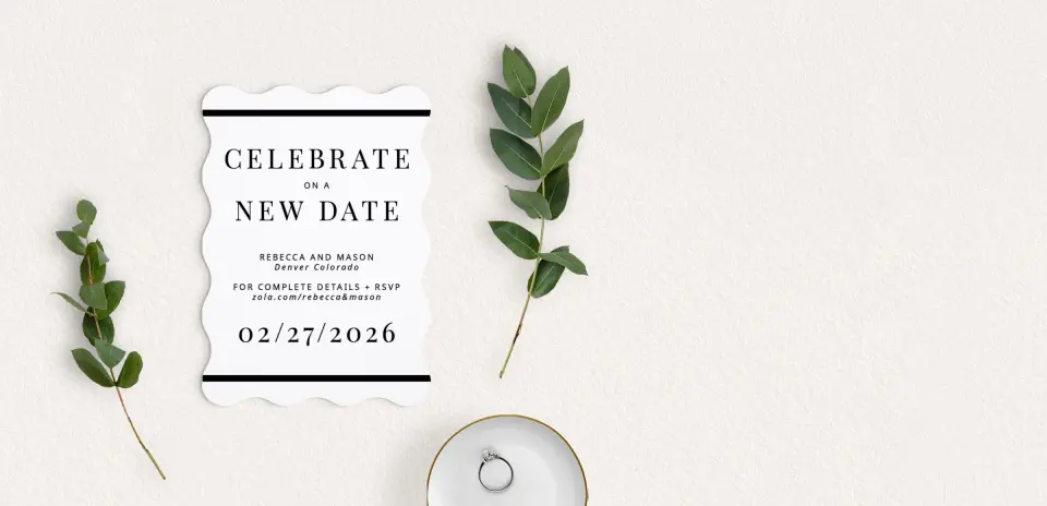 Save the Date Card with Optional Guest Addressing Service