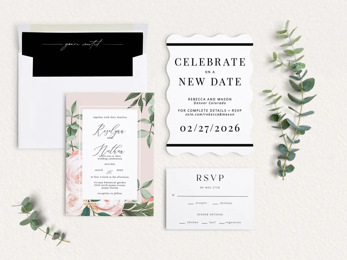 Front of Save the Date Card