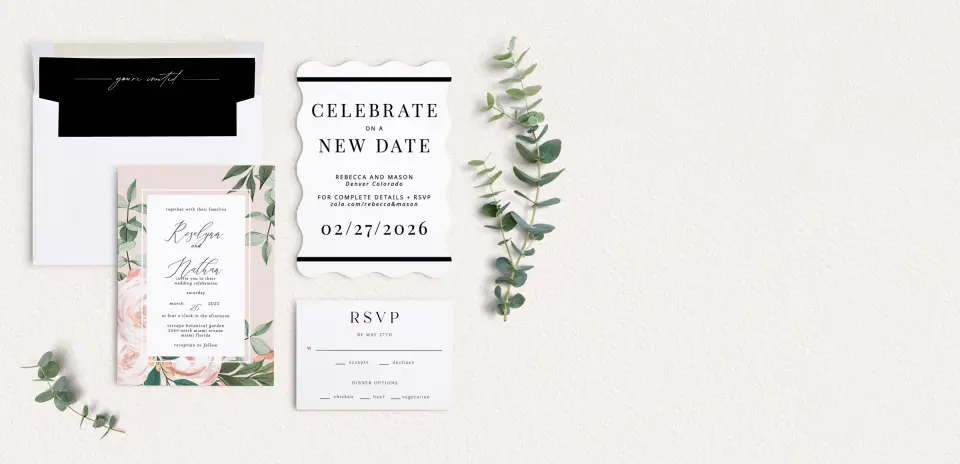 Front of Save the Date Card