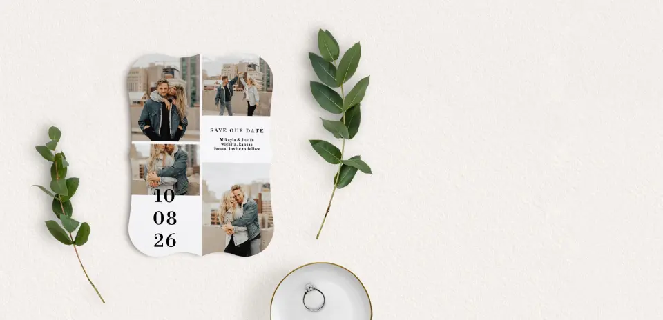 Save the Date Card with Optional Guest Addressing Service