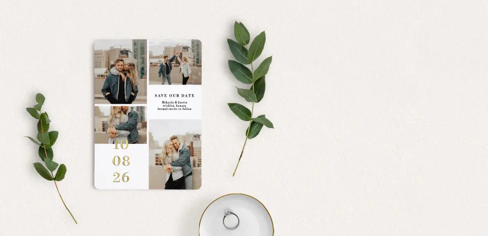 Save the Date Card with Optional Guest Addressing Service