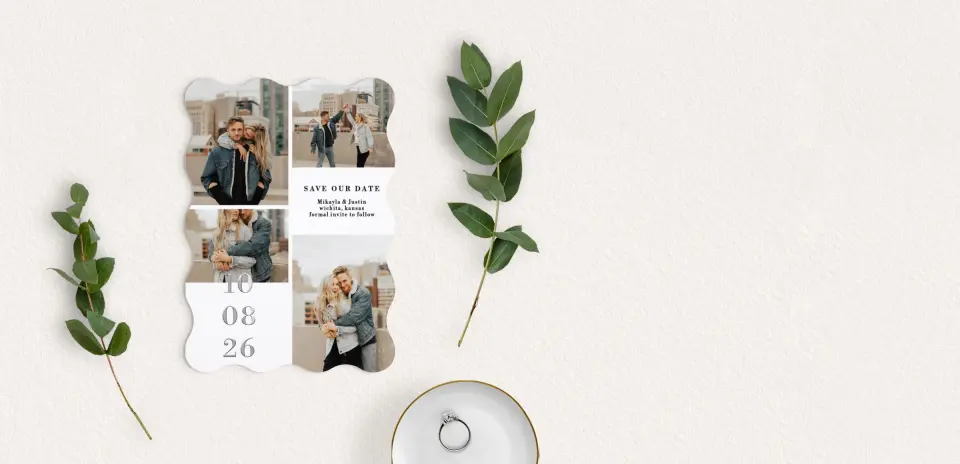 Save the Date Card with Optional Guest Addressing Service