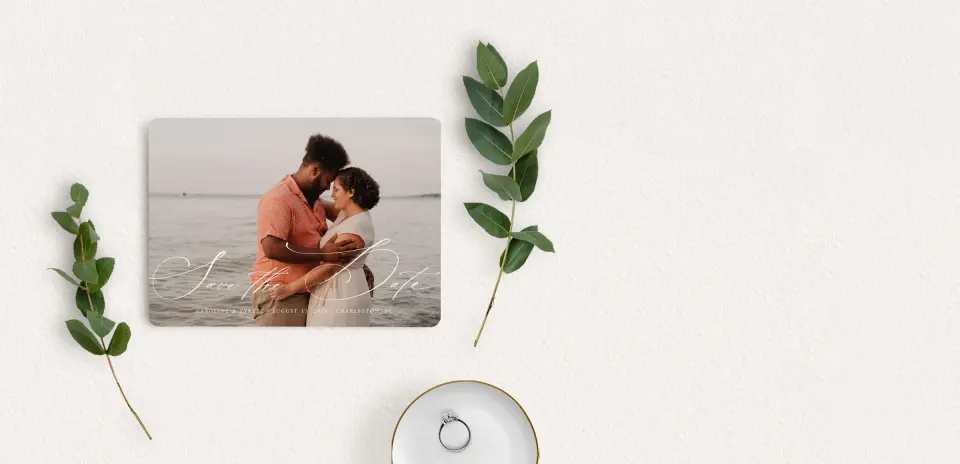 Save the Date Card with Optional Guest Addressing Service